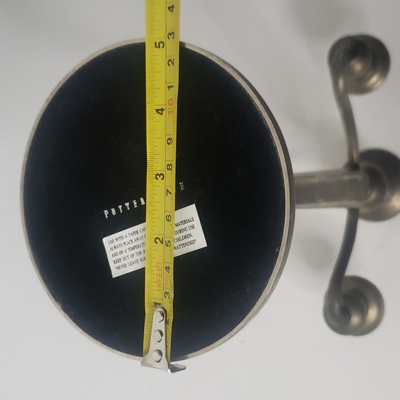 Pottery Barn Brushed Silver 3 Candlestick Candelabra Holder 14.5"H x 9.5"W Metal - Picture 13 of 17